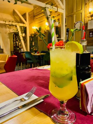 Pineapple mojito - non-alcoholic. at Aubergine in Bucharest