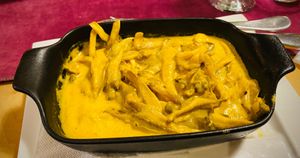 Mushroom dish at Aubergine in Bucharest