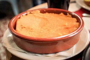 sweet potato puree at Aubergine in Bucharest