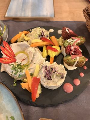 Vegan platter for 2  at Aubergine in Bucharest