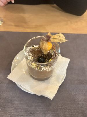 Vegan chocolate   at Aubergine in Bucharest