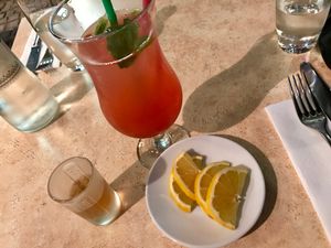 lemonade & tuica at Aubergine in Bucharest