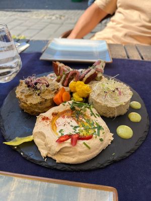 Dips at Aubergine in Bucharest