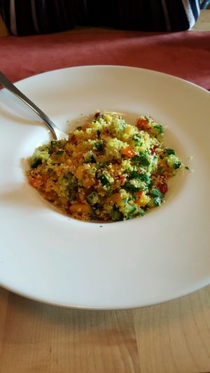 Cuscus salad at Aubergine in Bucharest