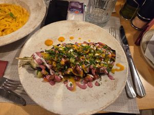 Vegan aubergine at Aubergine in Bucharest