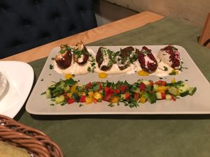 Falafel at Aubergine in Bucharest