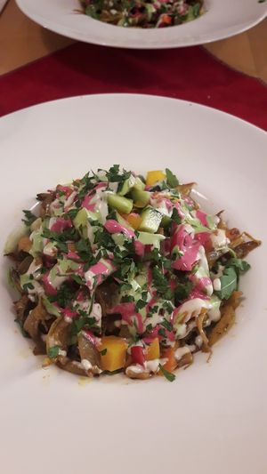 Vegan shoarma at Aubergine in Bucharest