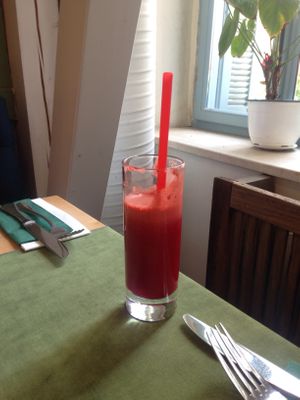 Juice at Aubergine in Bucharest
