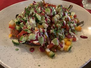 Stuffed aubergine at Aubergine in Bucharest