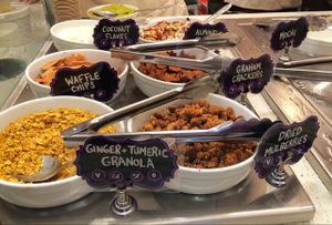 lots of yummy vegan toppings to pick from at Yoga-urt in Glendale