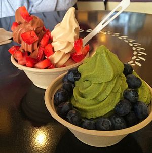 vegan soft serve perfect for a hot summer day at Yoga-urt in Glendale