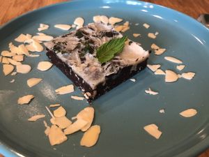 Mint chocolate vegan brownie  at Granny Smith in Annecy