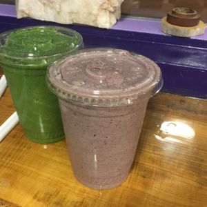green and lavender smoothie! at Thrive in Boulder