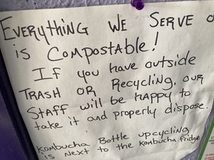 All is compostable 😀 at Thrive in Boulder