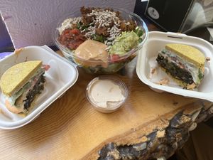 Tacno Salad, Bacun Burger  at Thrive in Boulder