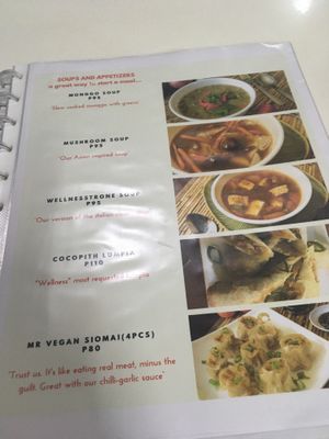 menu at Wellnessland Vegetarian Cafe in Cebu