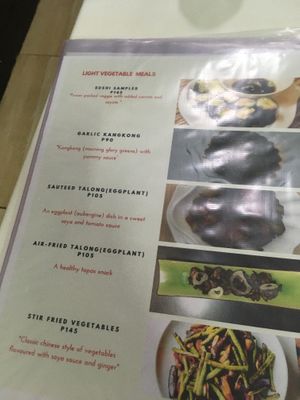 menu at Wellnessland Vegetarian Cafe in Cebu