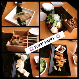 A selection of yuba & tofu dishes.  at Kyotofu Fujino in Kyoto