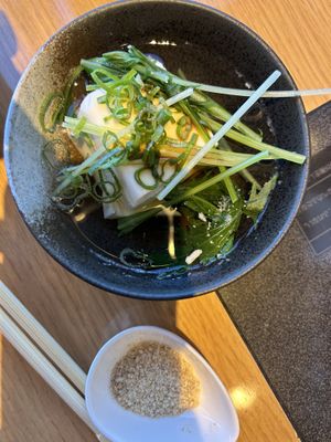 Tofu soup cooked at your table  at Kyotofu Fujino in Kyoto