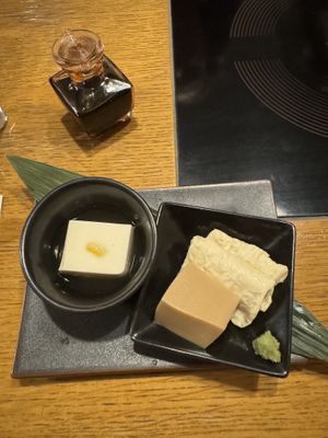 Tofu and Yuba (tofu ‘skin’)   at Kyotofu Fujino in Kyoto