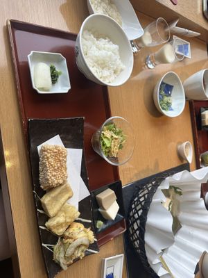 Deep fried tofu   at Kyotofu Fujino in Kyoto