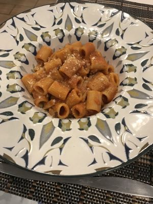 Tomato and smoked tofu pasta  at Ma va' in Rome