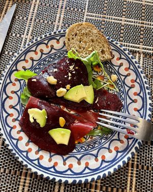 Beet carpaccio   at Ma va' in Rome