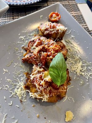Eggplant parmigiana   at Ma va' in Rome