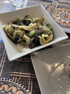 Sautéed greens  at Ma va' in Rome