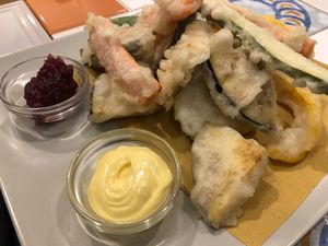 Veggie Tempura at Ma va' in Rome