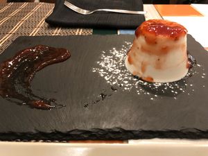 Panna cotta fragola at Ma va' in Rome