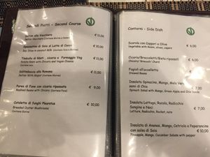 Menu 2 at Ma va' in Rome