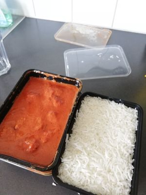 Vegan tikka masala take away at Holy Cow - Soder in Stockholm