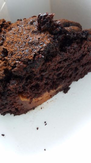 Vegan chocolate & plum cake at Tea Hive in Manchester