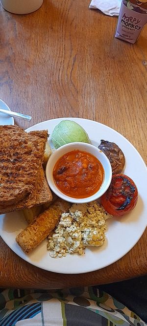 Vegan breakfast at Tea Hive in Manchester