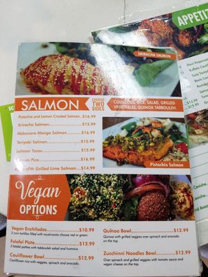 Menu at Greens & Lemons in Mission