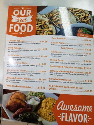 Menu at Greens & Lemons in Mission