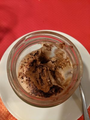 Vegan tiramisu at La Baie du Dragon in Marseille