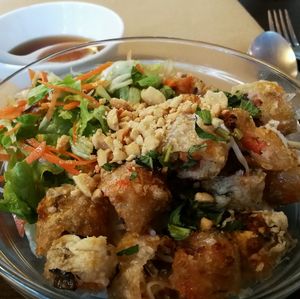 Starter: spring roll - noodle salad  at La Baie du Dragon in Marseille