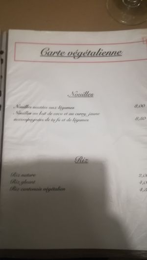 Vegan noodles and rice at La Baie du Dragon in Marseille