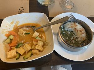 tofu satay with sticky rice  at La Baie du Dragon in Marseille