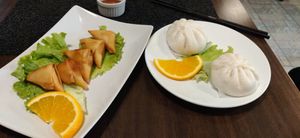 Samossa and banh bao at La Baie du Dragon in Marseille