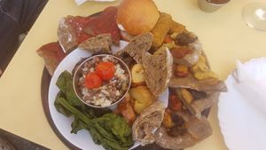 Mixed plate at Breaking Bread Bistrot in Rome