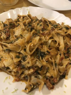 Pasta dish at Breaking Bread Bistrot in Rome