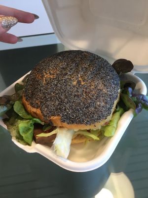 Vegan burger at SmileS in Bellinzona