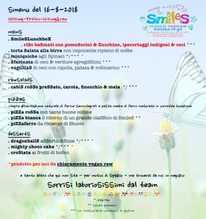 Smenu del 16-8-2018 at SmileS in Bellinzona