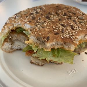 Seitan burger  at SmileS in Bellinzona