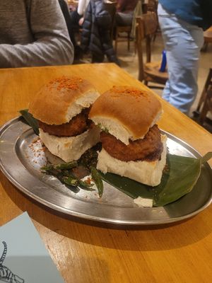 Vada pav (veganized) at Chai Pani in Decatur
