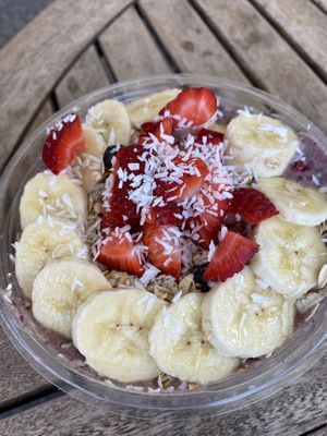 Açai smoothie bowl  at The Green Cat in Virginia Beach