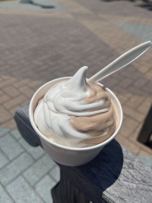 Choc/Vanilla oat milk soft serve   at The Green Cat in Virginia Beach
